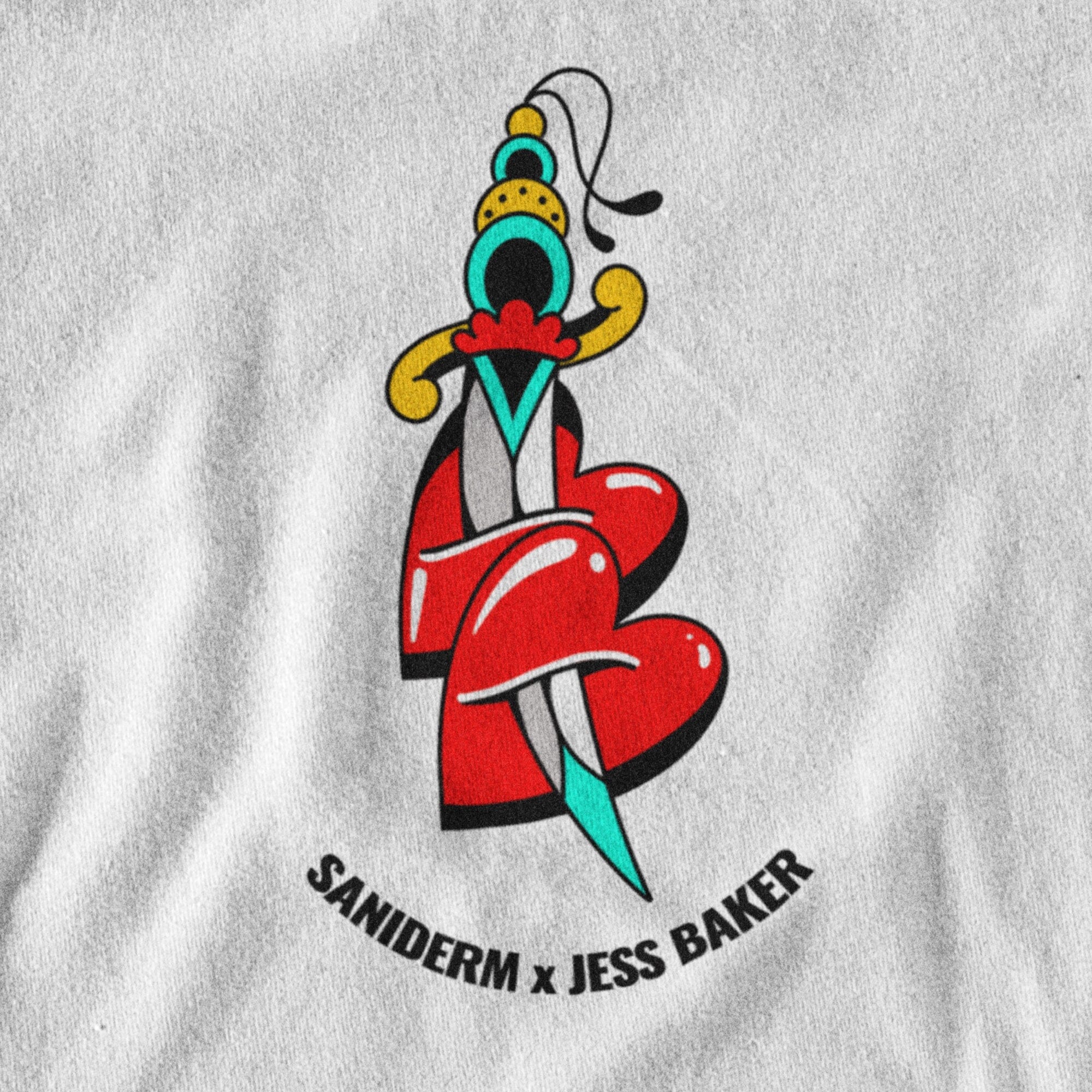 Saniderm x Jess Baker Valentine’s Day Collab Tee T-Shirt Printify 